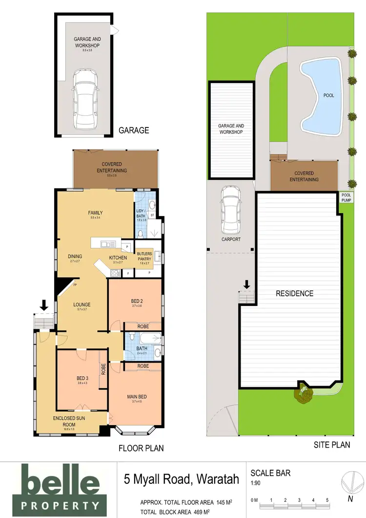 Floorplan of Homely house listing, 5 Myall Road, Waratah NSW 2298
