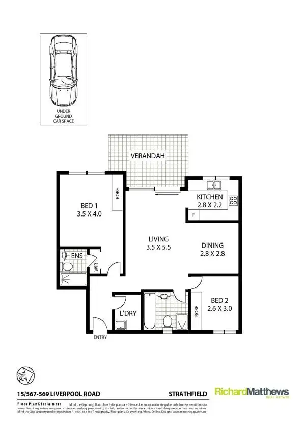 Floorplan of Homely apartment listing, 15/569-573 Liverpool Road, Strathfield NSW 2135