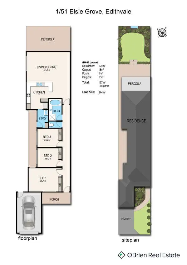Floorplan of Homely unit listing, 51A Elsie Grove, Edithvale VIC 3196