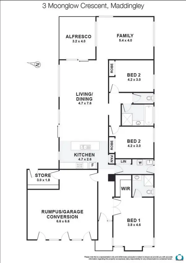 Floorplan of Homely house listing, 3 Moonglow Crescent, Bacchus Marsh VIC 3340