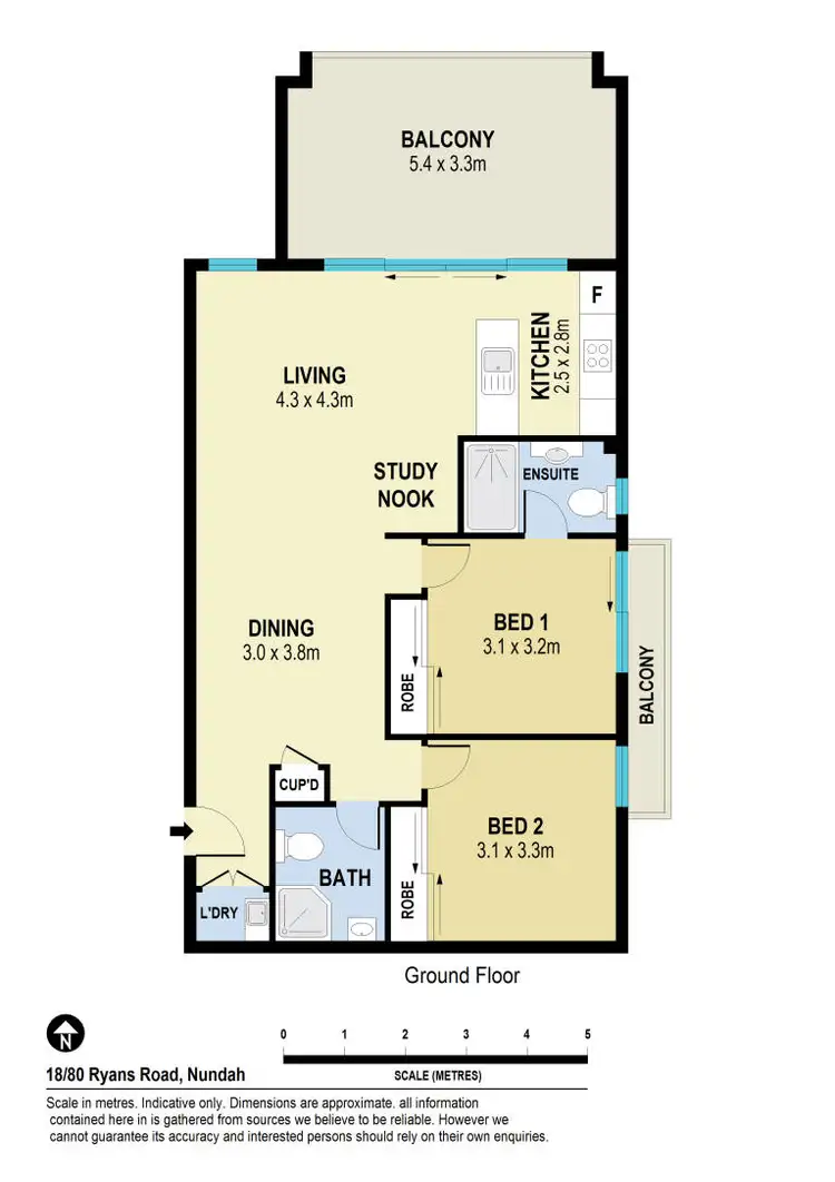 Floorplan of Homely unit listing, 18/76-80 Ryans Road, Nundah QLD 4012