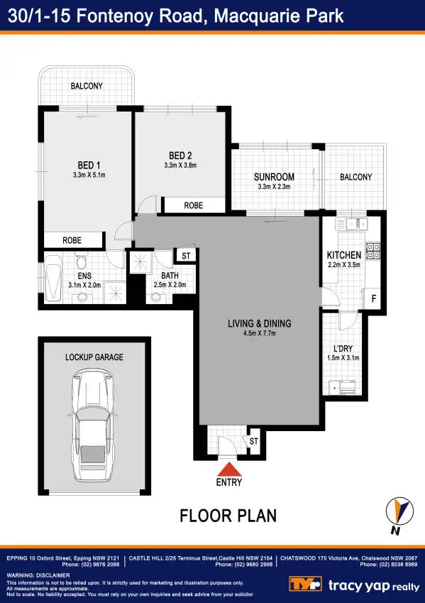 Floorplan of Homely apartment listing, 30/1-15 Fontenoy Road, Macquarie Park NSW 2113