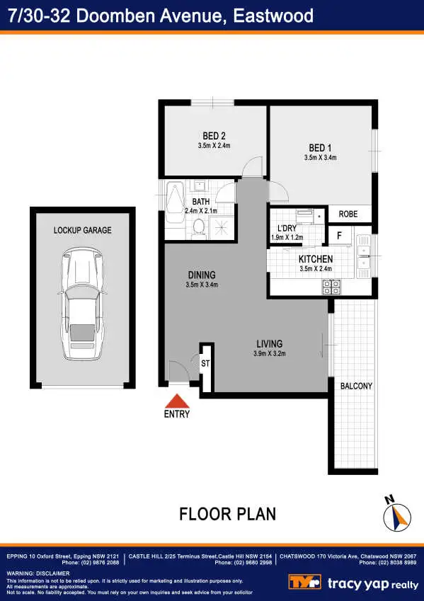 Floorplan of Homely unit listing, 7/30 Doomben Avenue, Eastwood NSW 2122