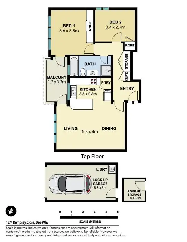 Floorplan of Homely apartment listing, 12/4-5 Kempsey Close, Dee Why NSW 2099