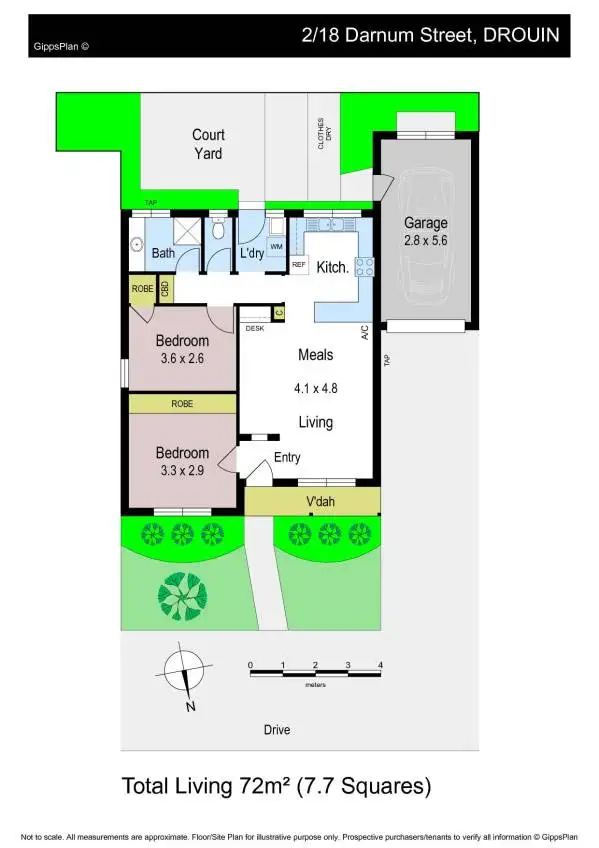 Floorplan of Homely unit listing, 2/18 Darnum Street, Drouin VIC 3818