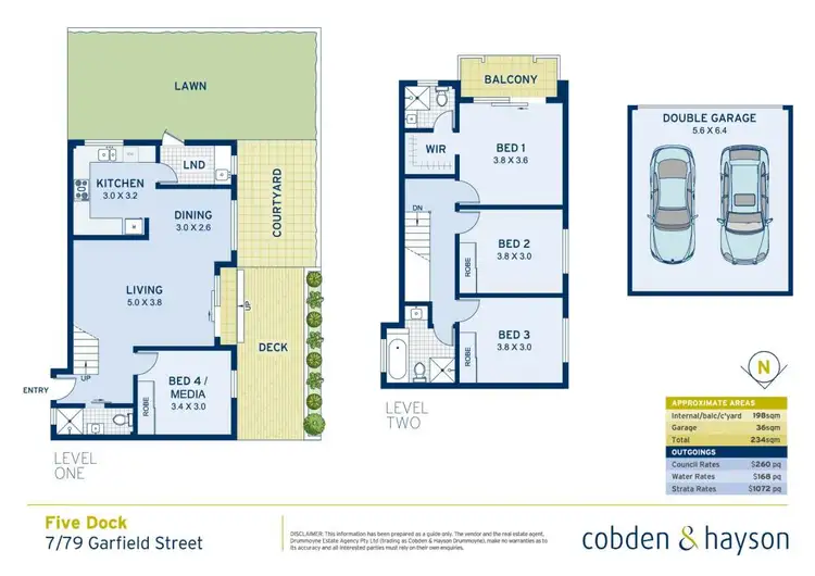 Floorplan of Homely townhouse listing, 7/79 Garfield Street, Five Dock NSW 2046
