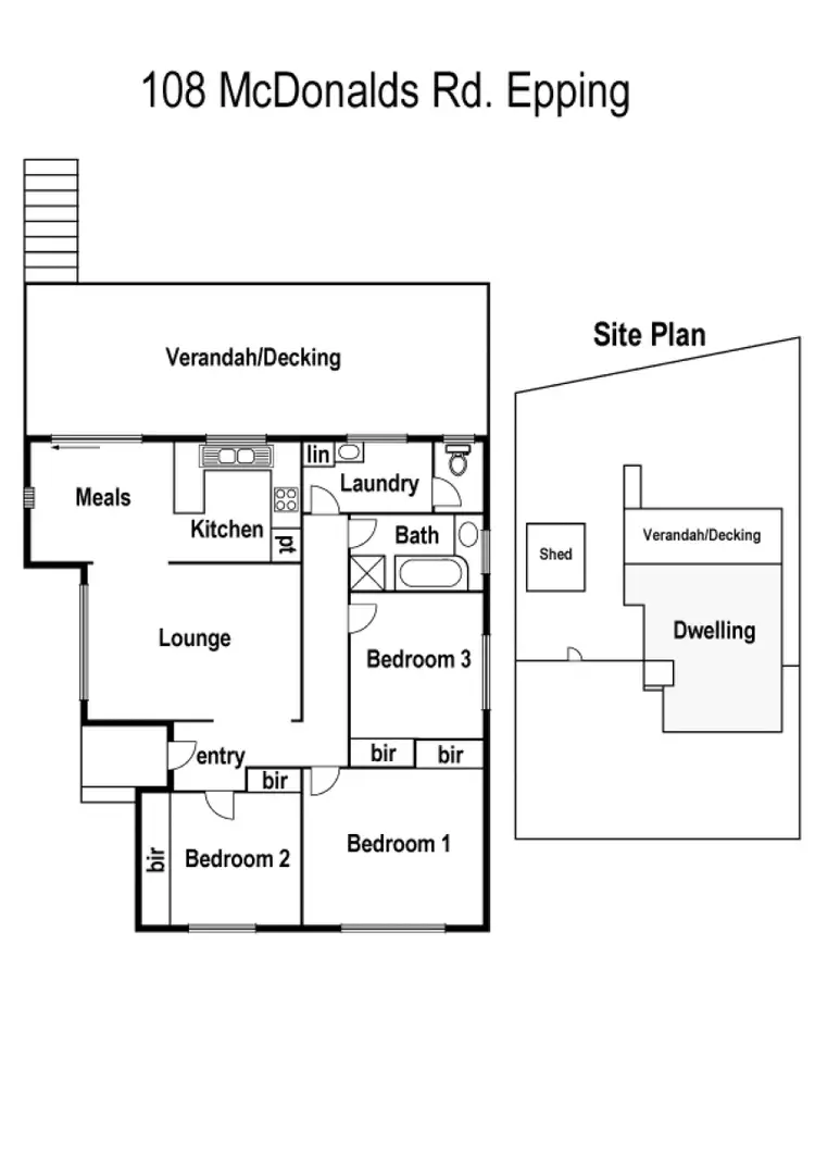 Floorplan of Homely house listing, 108 McDonalds Road, Epping VIC 3076