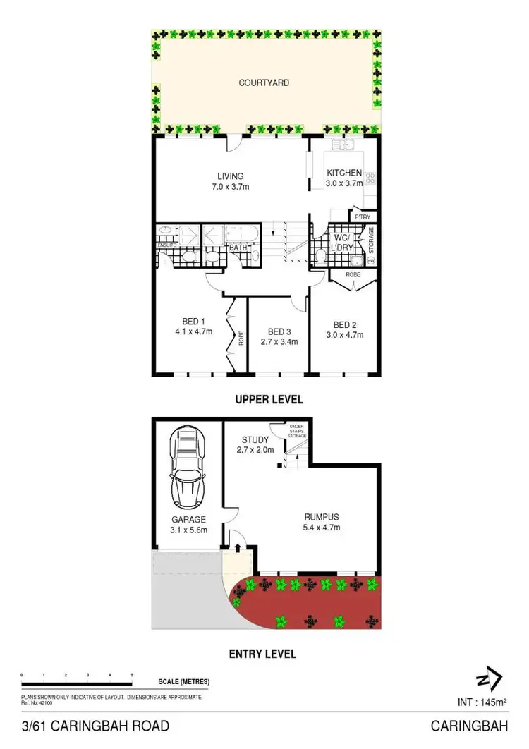Floorplan of Homely townhouse listing, 3/61 Caringbah Road, Caringbah NSW 2229