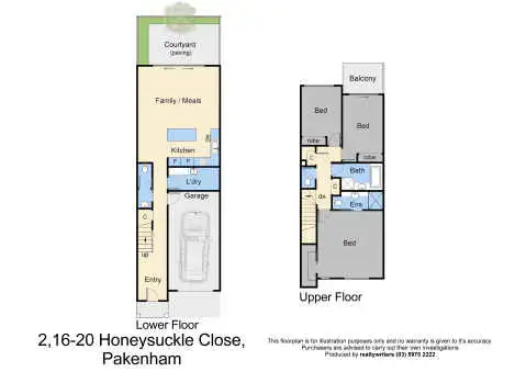 Floorplan of Homely townhouse listing, 2/16 Honeysuckle Close, Pakenham VIC 3810