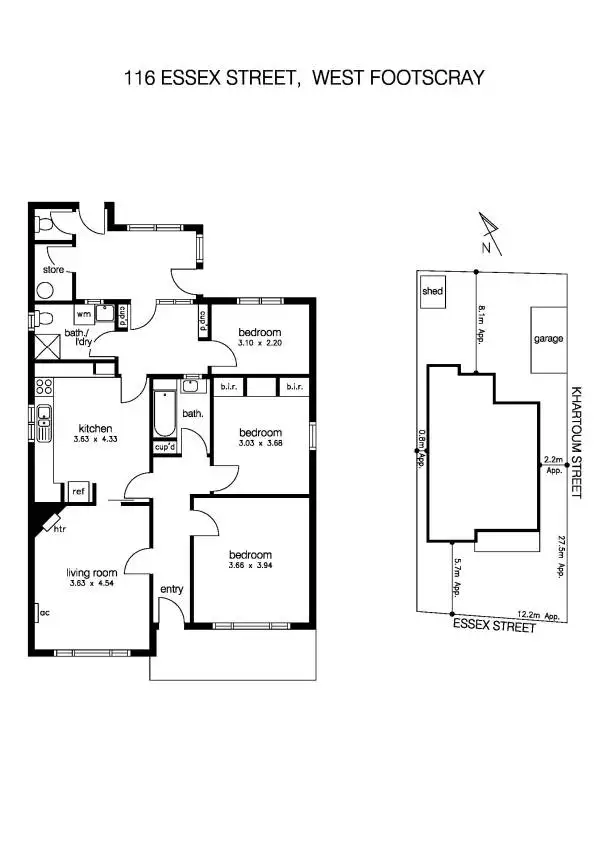 Floorplan of Homely house listing, 116 Essex Street, West Footscray VIC 3012