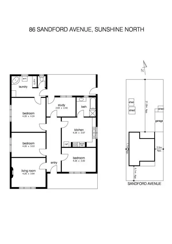 Floorplan of Homely house listing, 86 Sandford Avenue, Sunshine North VIC 3020