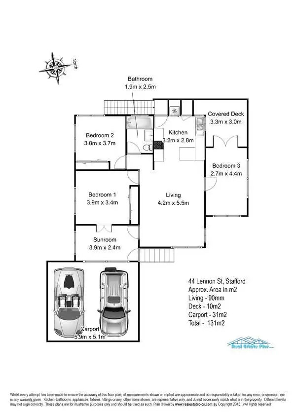 Floorplan of Homely house listing, 44 Lennon Street, Stafford QLD 4053