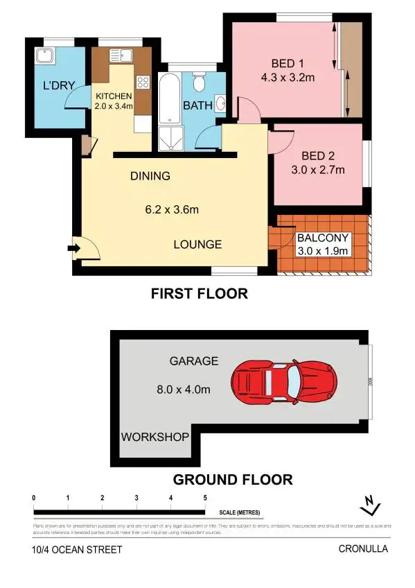 Floorplan of Homely unit listing, 10/4 Ocean Street, Cronulla NSW 2230