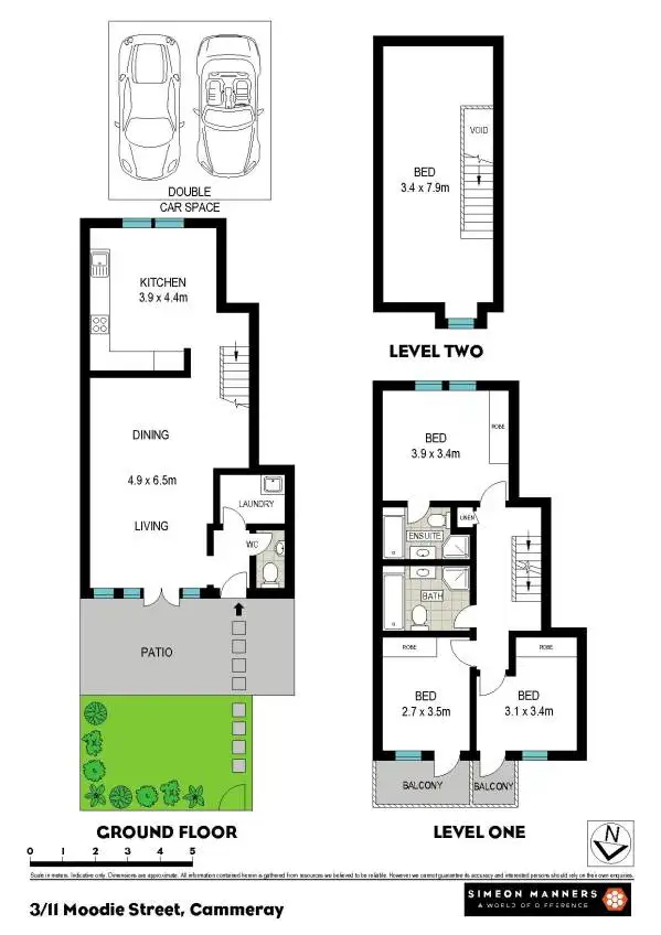 Floorplan of Homely townhouse listing, 3/11 Moodie Street, Cammeray NSW 2062