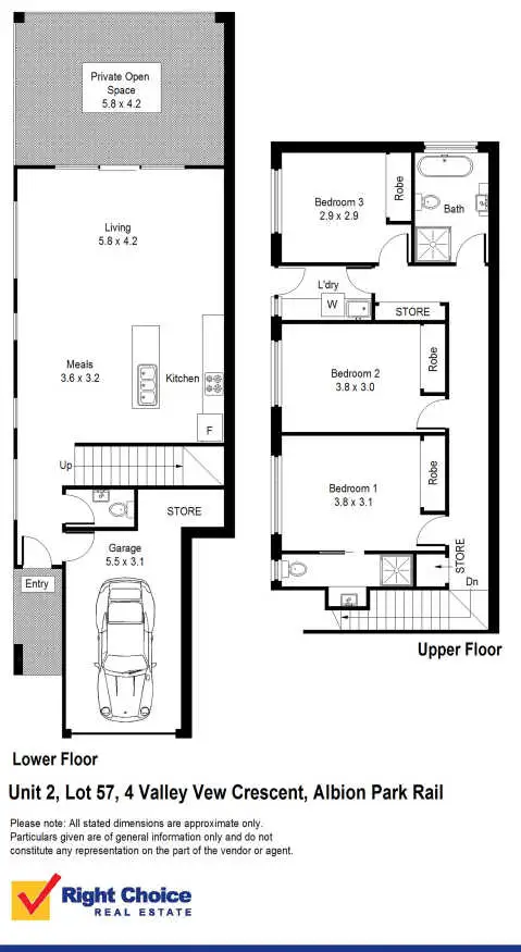 Floorplan of Homely semi-detached listing, 2/4 Valley View Way, Albion Park NSW 2527