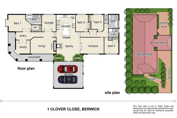 Floorplan of Homely house listing, 1 Clover Close, Berwick VIC 3806