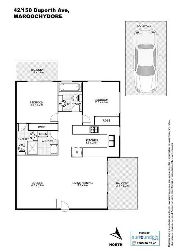 Floorplan of Homely unit listing, 42/150 Duporth Avenue, Maroochydore QLD 4558
