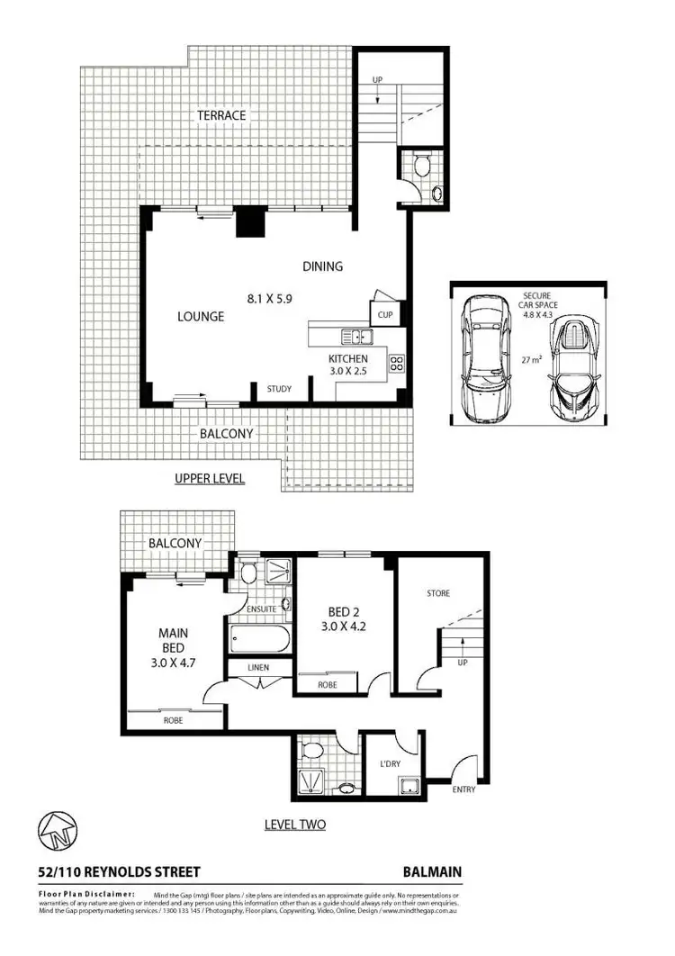 Floorplan of Homely apartment listing, 52/110 Reynolds Street, Balmain NSW 2041