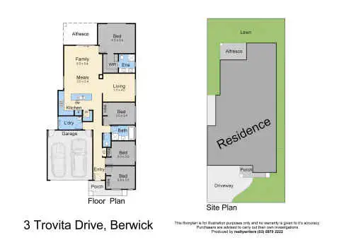 Floorplan of Homely house listing, 3 Trovita Drive, Berwick VIC 3806