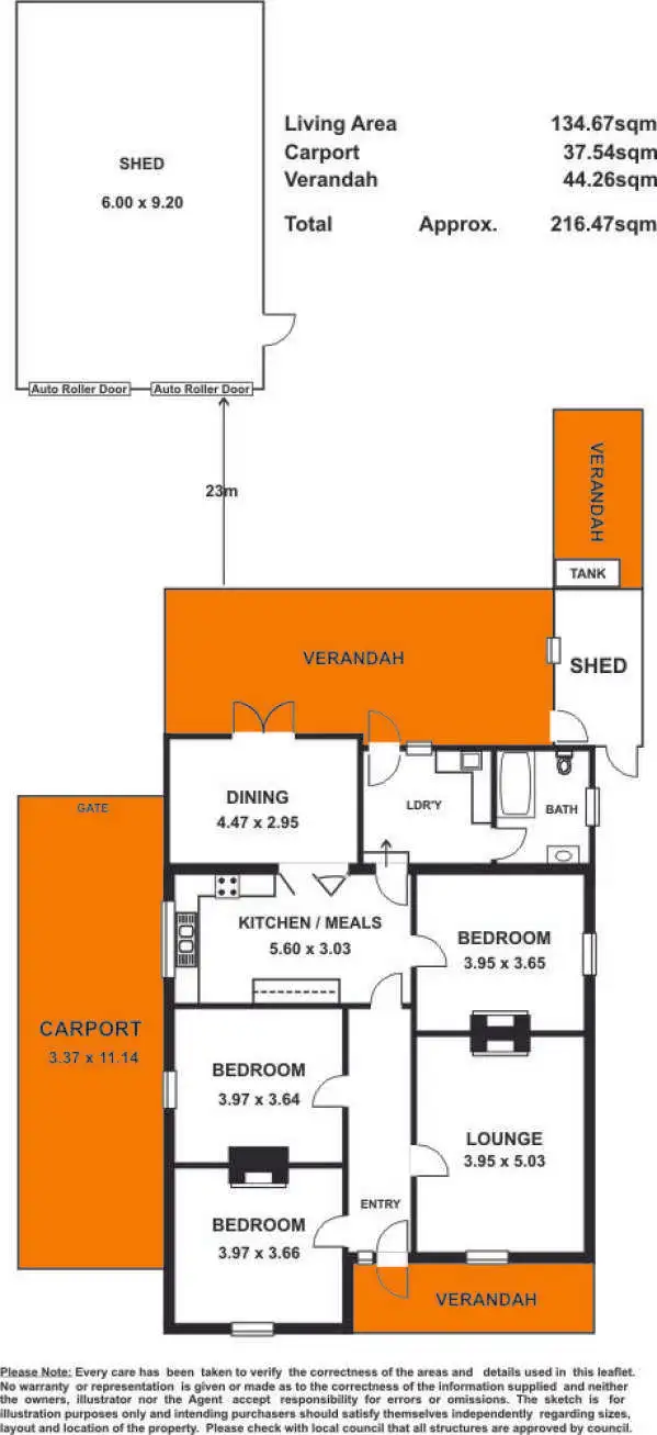 Floorplan of Homely house listing, 23 Eastbourne Terrace, Rosewater SA 5013