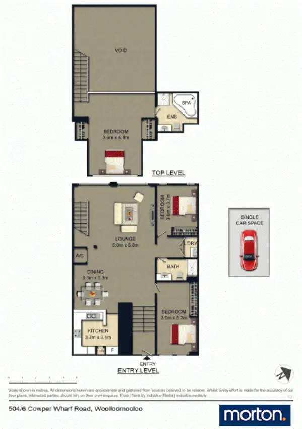 Floorplan of Homely apartment listing, 504/6 Cowper Wharf Roadway, Woolloomooloo NSW 2011