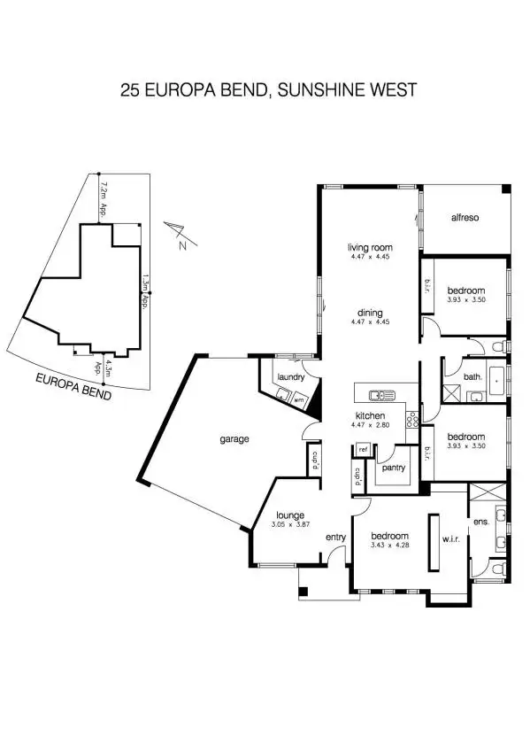 Floorplan of Homely house listing, 25 Europa Bend, Sunshine West VIC 3020