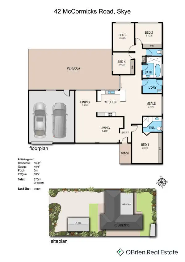 Floorplan of Homely house listing, 42 McCormicks Road, Skye VIC 3977