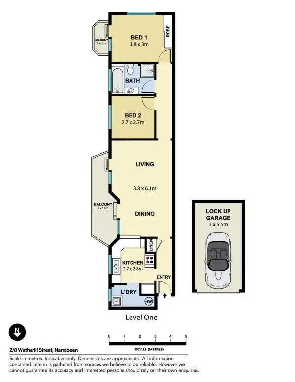 Floorplan of Homely apartment listing, 2/8 Wetherill Street, Narrabeen NSW 2101
