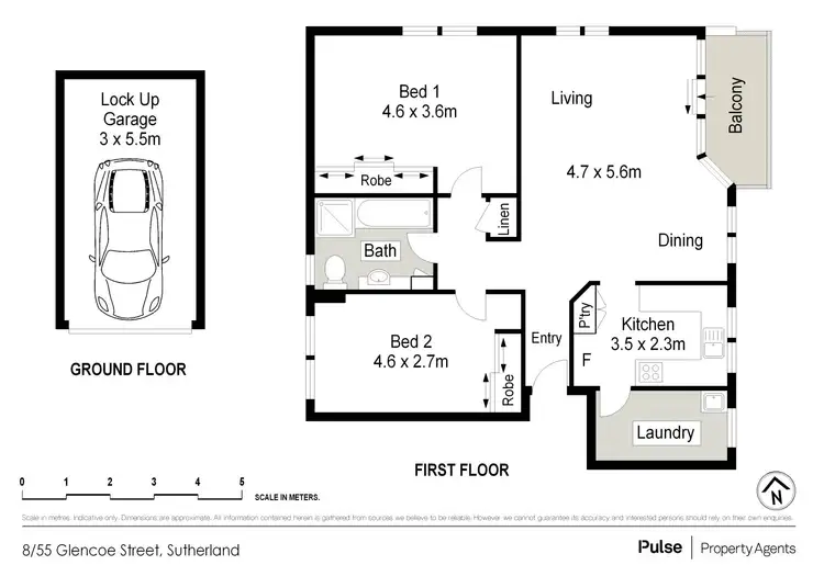 Floorplan of Homely apartment listing, 8/55-57 Glencoe Street, Sutherland NSW 2232