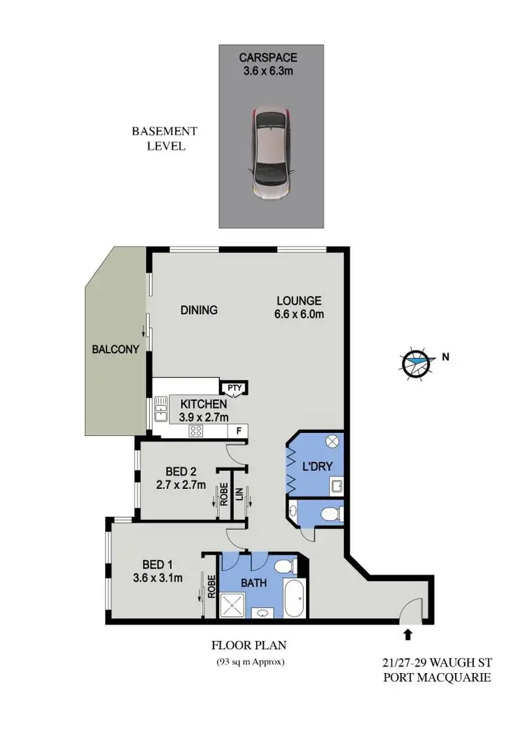 Floorplan of Homely unit listing, 21/27-29 Waugh Street, Port Macquarie NSW 2444