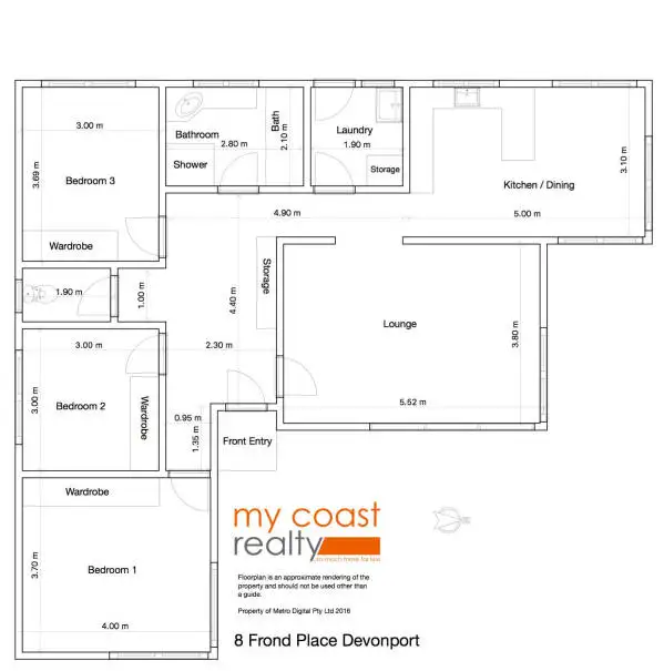 Floorplan of Homely house listing, 8 Frond Place, Devonport TAS 7310