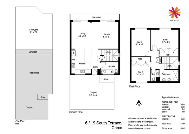 Floorplan of Homely townhouse listing, 6/19 South Terrace, Como WA 6152