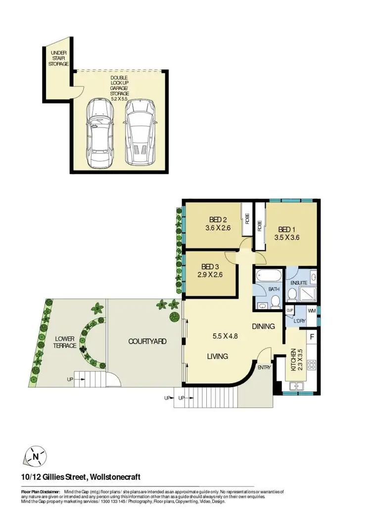 Floorplan of Homely townhouse listing, 10/12 Gillies Street, Wollstonecraft NSW 2065