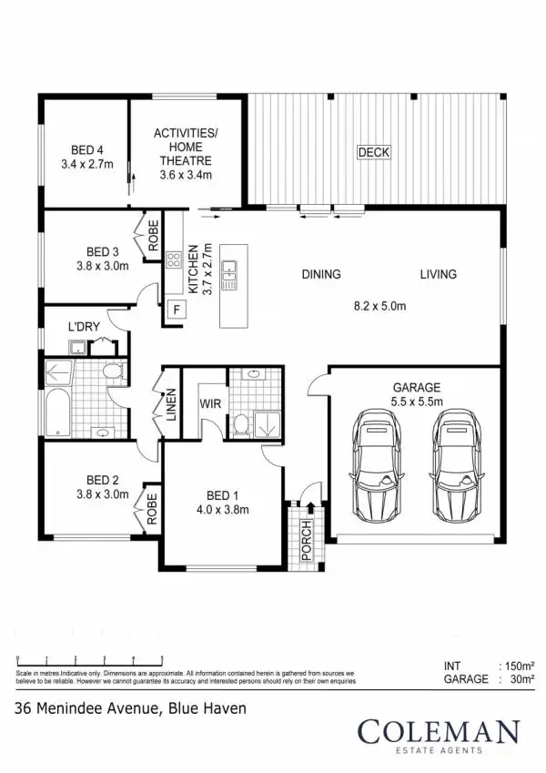 Floorplan of Homely house listing, 36 Menindee Avenue, Blue Haven NSW 2262