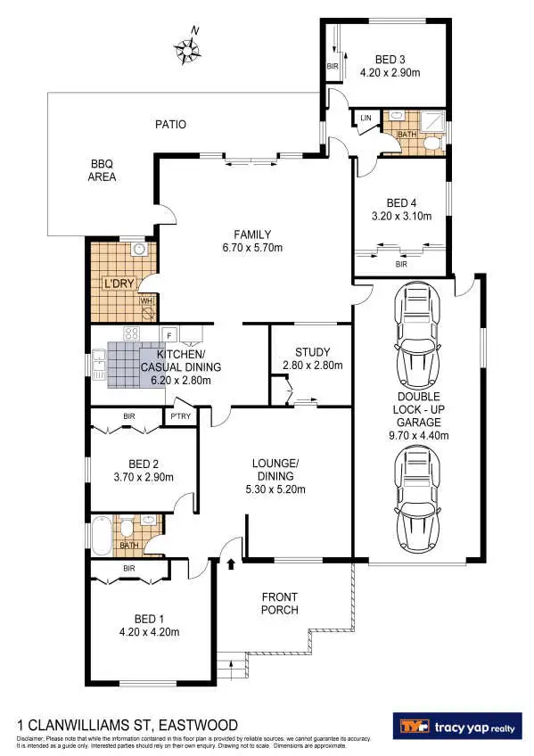 Floorplan of Homely house listing, 1 Clanwilliam Street, Eastwood NSW 2122