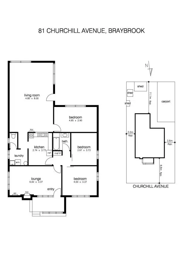 Floorplan of Homely house listing, 81 Churchill Avenue, Braybrook VIC 3019