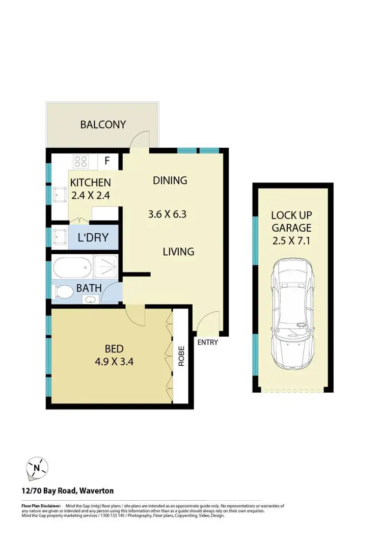Floorplan of Homely apartment listing, 12/70 Bay Road, Waverton NSW 2060