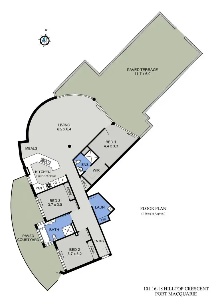 Floorplan of Homely unit listing, 101/16-18 Hilltop Crescent, Port Macquarie NSW 2444