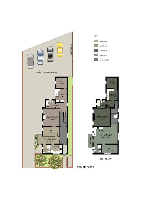 Floorplan of Homely block of units listing, 4 Gower Street, Summer Hill NSW 2130