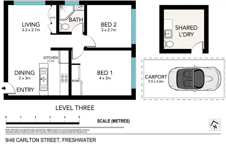 Floorplan of Homely apartment listing, 9/48 Carlton Street, Freshwater NSW 2096