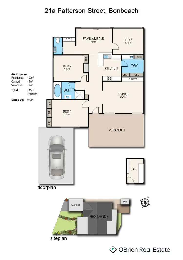 Floorplan of Homely house listing, 21A Patterson Street, Bonbeach VIC 3196