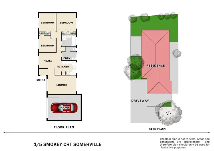 Floorplan of Homely unit listing, 1/5 Smokey Court, Somerville VIC 3912