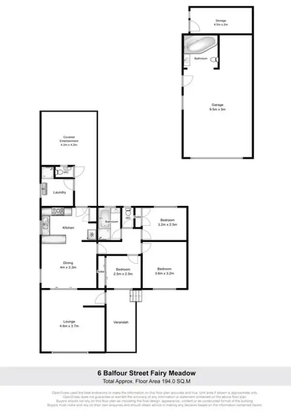 Floorplan of Homely house listing, 6 Balfour Street, Fairy Meadow NSW 2519