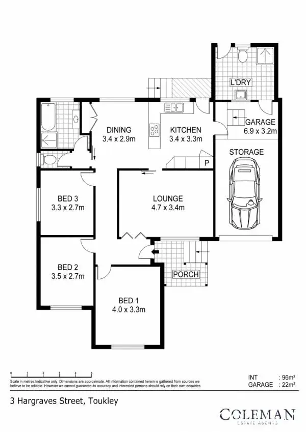 Floorplan of Homely house listing, 3 Hargraves Street, Toukley NSW 2263