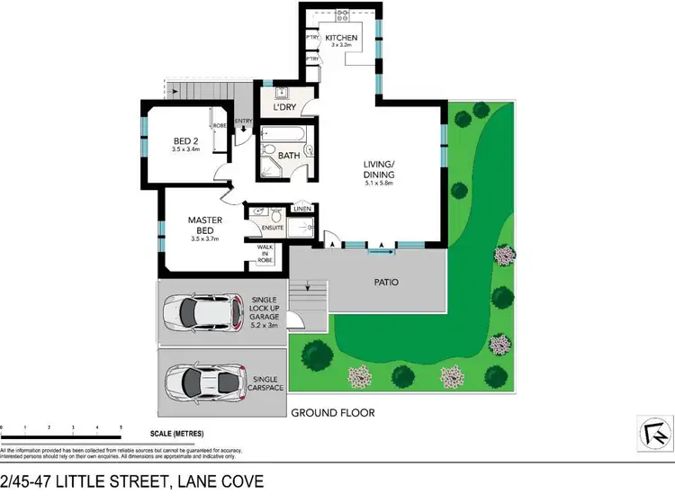 Floorplan of Homely townhouse listing, 2/45-47 Little Street, Lane Cove NSW 2066
