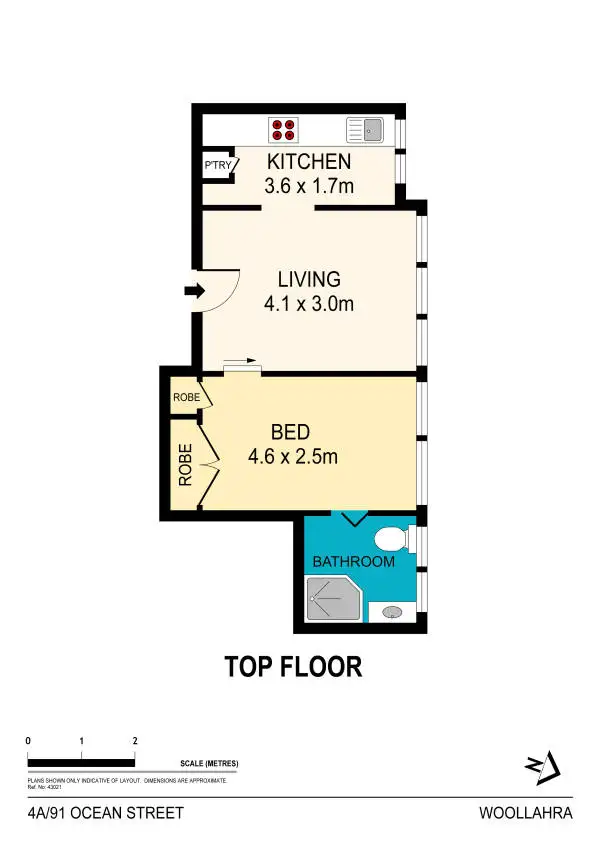 Floorplan of Homely apartment listing, 4a/91 Ocean Street, Woollahra NSW 2025