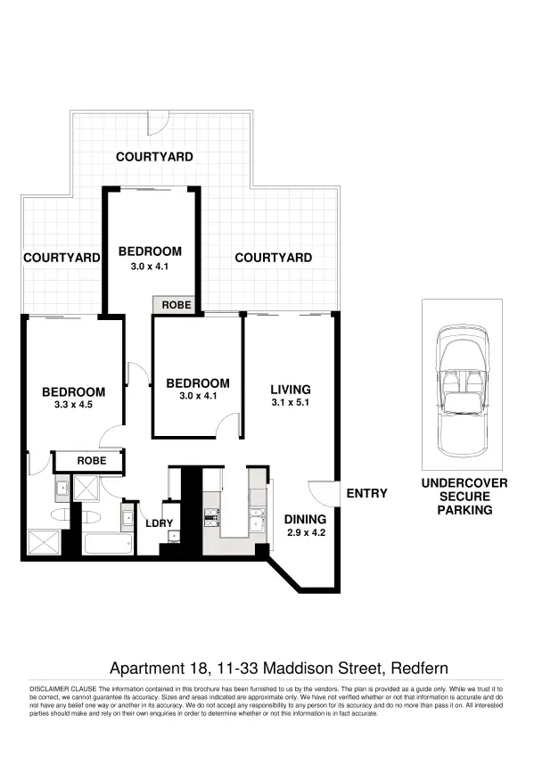Floorplan of Homely apartment listing, 18/11-33 Maddison Street, Redfern NSW 2016