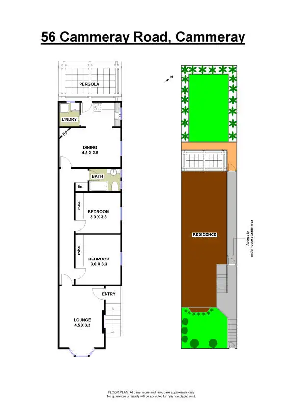 Floorplan of Homely semi-detached listing, 56 Cammeray Road, Cammeray NSW 2062