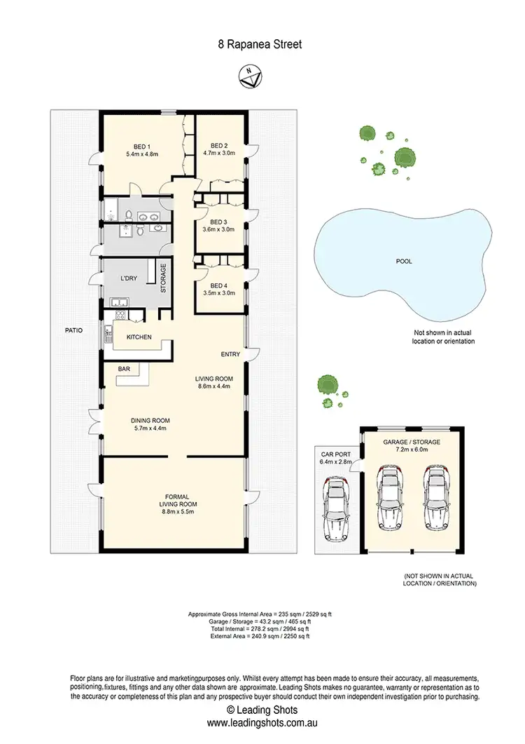 Floorplan of Homely house listing, 8 Rapanea Street, Moggill QLD 4070