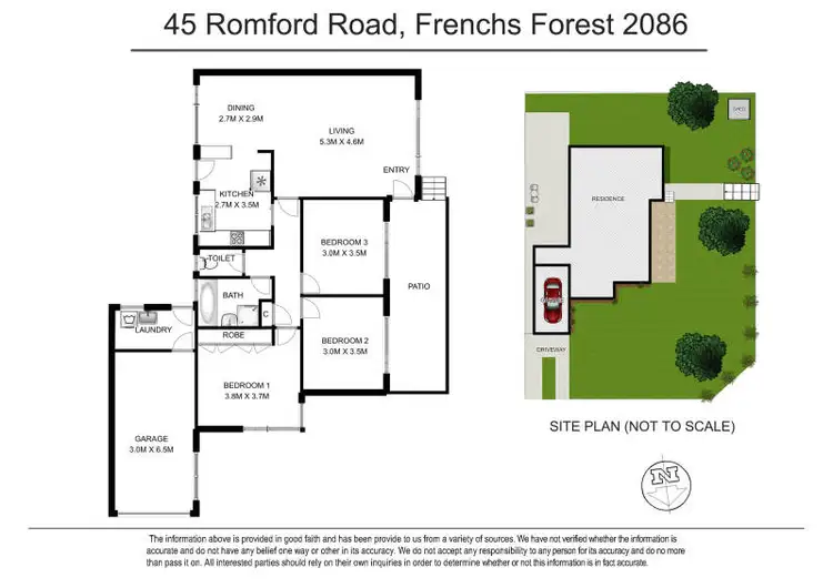 Floorplan of Homely house listing, 45 Romford Road, Frenchs Forest NSW 2086